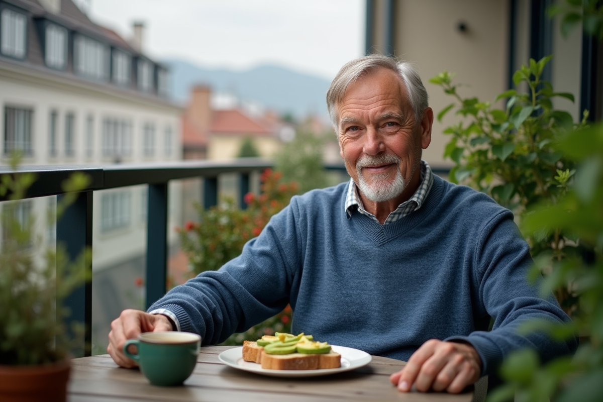 Homme dégustant un toast à l