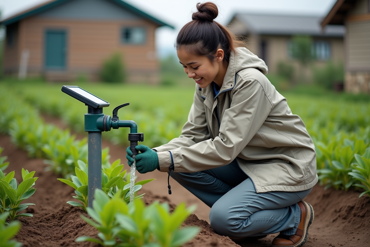 Jeune scientifique près d