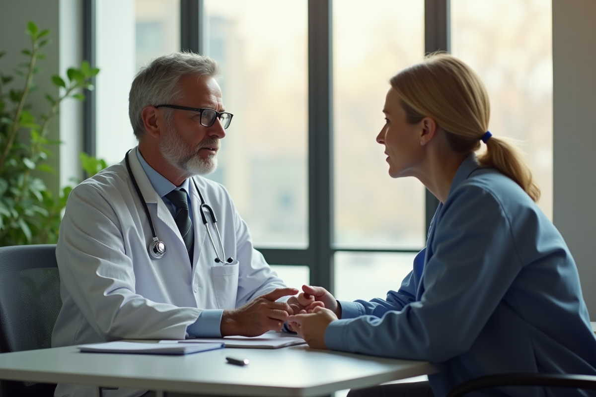 Medecin attentif écoutant un patient lors d